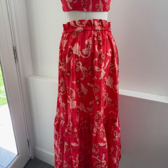 A.L.C. Frances Maxi Skirt & Arit Floral Sweetheart Crop Top Women's Size 2 - Picture 6 of 9
